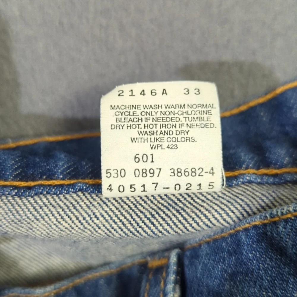 Levi's VTG Jeans Men's 38x32 Fits 35x32 Blue 517 Orange Tab Boot Made In USA 90s